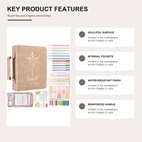 Étui de protection pour Bible en cuir PU personnalisé OEM pour femmes, avec bandoulière réglable, fermeture éclair, grande capacité, poches intérieures, résistant à l'eau