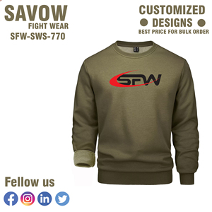 Custom Unisex Winter <b>Crewneck</b> Sweatshirt OEM Service High Quality 100% Cotton Fleece Solid Breathable Puff Printing Logo - Product Image 6