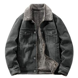 Veste en jean pour homme de haute qualité, personnalisée, avec doublure en laine, veste en jean thermique chaude, manteau en jean décontracté pour homme 2026 - Product Image 1