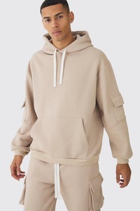 ชุดวอร์มผ้าฝ้ายขนแกะสำหรับผู้ชายชุดออกกำลังกาย2ชิ้นผ้าคอตตอนดีไซน์ใหม่สำหรับฤดูหนาว - Product Image 3