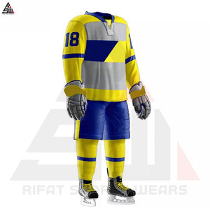 Uniforme de hockey sur glace pour hommes de haute qualité, poids léger, taux bon marché, uniforme de hockey sur glace anti-rides entièrement personnalisé avec la dernière conception - Product Image 3