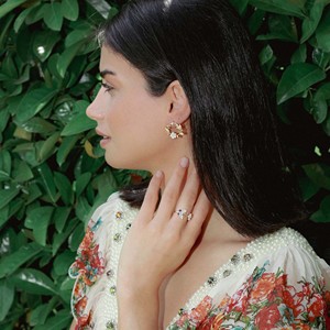 Summer Collection Women <b>Ring</b> Amethyst Butterfly Flower Design <b>Adjustable</b> <b>Ring</b> Turkish Silver Jewelry Online - Product Image 2