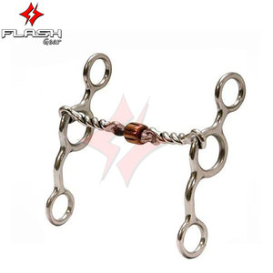 FLASH GEAR mèches de cheval pleine joue arc-en-ciel losange Snaffle acier inoxydable Eggbutt bride Bit culotte équitation formation - Product Image 5