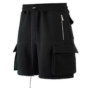 Short de survêtement cargo de haute qualité pour hommes sur mesure 100% coton solide High Street Style vente en ligne - Product Image 1