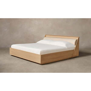 The Verne <b>Queen</b>/King <b>Size</b> <b>Bed</b> Modern Luxury Elegant Minimalist Design with Soft Upholstered Storage MDF Wood Style - Product Image 2