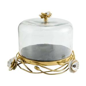 Luxury Hotel Tabletop Fruits Cake Serving Stand Decoration Cake Tool Cake Stand Enamel Finishing Cake Stand With Dome Lid - Product Image 2