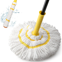 Mopa de Limpieza de Pisos Húmedos y Secos de Diseño Innovador, Forma Redonda Plana, Ecológica, Lavable, en Venta