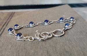 Lapis Gemstone Jewelry For <b>Women</b> <b>Silver</b> Boho Style <b>Bracelet</b> Jewelry 925 <b>Sterling</b> <b>Silver</b> Trending Handmade <b>Bracelet</b> Gift For Mom - Product Image 3