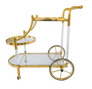 Carrito personalizado de lujo de metal de cristal para té, vino, comida, catering, bebidas, carrito para servir para Bar, Hotel, restaurante, fiesta de boda. - Product Image 4