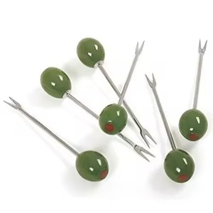 Decorative Metal <b>Cocktail</b> Picks Stainless Steel Fruit <b>Stick</b> Drink Tools Reusable - Product Image 4