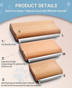 Brosses à poils pour chiens, style simple, outil de dépoussiérage des poils d'animaux pour chats, fournitures de toilettage pour poils courts, nettoyage - Product Image 6