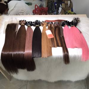 Tendencia caliente Muchos huesos coloridos Recto Vietnam HD Peluca con malla frontal Alto grado Remy Raw Sin procesar Trama humana Paquete de estilo ondulado - Product Image 6