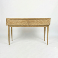 Table console moderne ronde en chêne massif, écologique, pour salle à manger et salon, meubles de maison