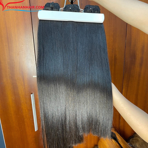 Trama de cabello a máquina de alta calidad, tejido de cabello virgen Remy de doble estiramiento, extensiones de cabello rubio virgen Remy para tejer cabello - Product Image 1