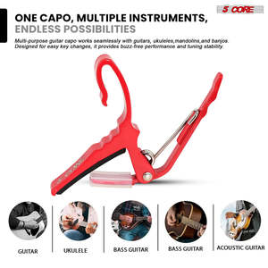 Capo de Guitarra de 5 Cuerdas de Cambio Rápido para Guitarra Acústica, Eléctrica, Banjo, Mandolina o Ukelele - Product Image 4