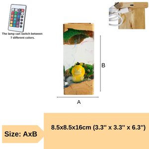 Anime Lamp, Epoxy Resin Lamp, Custom Epoxy Resin Lamp, Resin Wood Art Lamp, Custom Night <b>Light</b>, Handmade Gift, Christmas Gift - Product Image 4