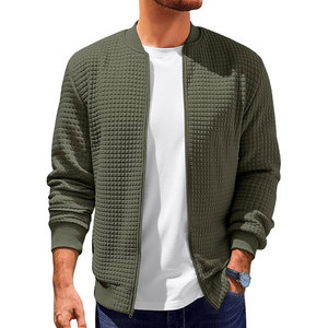 Custom Vintage <b>Men's</b> Heavyweight Denim <b>Flight</b> <b>Jacket</b> Winter Filled Cotton Bomber Solid Metal Zipper Front Washed Techniques - Product Image 5