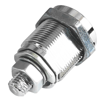 Serrure cylindrique haute sécurité pour distributeurs automatiques, clé à fossettes, 2 clés, finition chromée, alliage de zinc, laiton, ANSI Grade 3, entraxe 20,5 mm, ABA
