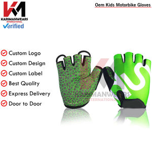 Gants de cyclisme élastiques antidérapants pour enfants, demi-doigts, gants de sport pour la course à pied, surpiqûres, garçons et filles, avec une poignée amusante à motif de dessin animé - Product Image 6