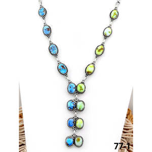 Collier pendentif en turquoise fait main du sud-ouest avec motifs Palomino et Golden Hills, idéal pour les occasions spéciales, en argent sterling - Product Image 2