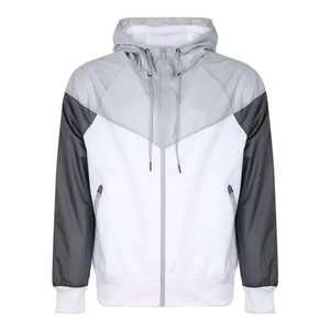 Chaqueta cortavientos de lluvia con estampado de logotipo personalizado de alta calidad para hombre, chaquetas impermeables ligeras deportivas - Product Image 3