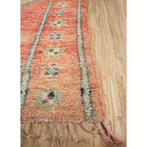 Tapis en laine noués à la main Nuray Pae-4572, motif géométrique abstrait pour entrée et couloir, rectangulaire 9x12 - Tapis Jaipur US Orange Rouge - Product Image 4