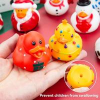 Vente en gros Mini canard en caoutchouc personnalisé Jouets de bain flottant en vinyle Animaux de bain Enfants Emballé en vrac Cadeau de Noël pour les vacances Utilisation de la baignoire