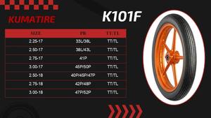 ยางมอเตอร์ไซค์ KUMA K101F TT รุ่นใหม่ ประสิทธิภาพสูง ยึดเกาะถนนได้ดีเยี่ยม ผลิตจากยางธรรมชาติ พร้อมการรับประกัน 12 เดือน - Product Image 6