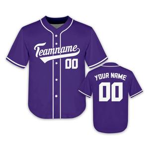 Custom Button Baseball Jersey for <b>Men</b> Women Youth Printed Team Name and Number Hip Hop Sportswear T <b>Shirt</b> for Summer Sports - Product Image 3