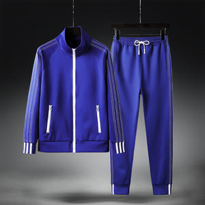 ชุดวอร์มสำหรับผู้ชาย2ชิ้นชุดวอร์มคอตั้งลายสามทาง - Product Image 3