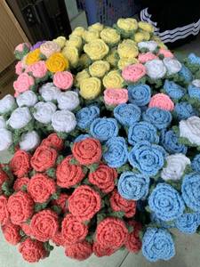 Flores de hilo caprichosas 100% hechas a mano para flores eternas - Product Image 3