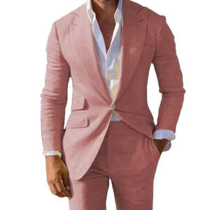 Costume de mariage pour homme, double boutonnage, en lin/coton, imperméable, personnalisé, nouveau modèle 2025, service OEM, fabriqué au Pakistan - Product Image 5