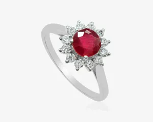 New Arrival Natural Ruby 6 MM Round Shape Gemstone Minimalist Ring 925 Solid Silver Handmade Women Designer Ring Indian Supplier