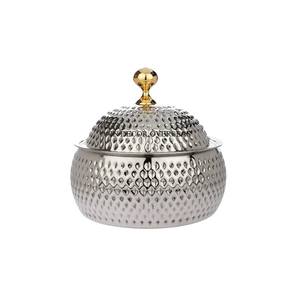 Magnifique look élégant texture fantaisie argent brillant poli forme ronde casseroles en métal robuste approvisionnement en ustensiles de cuisine de l'Inde - Product Image 5