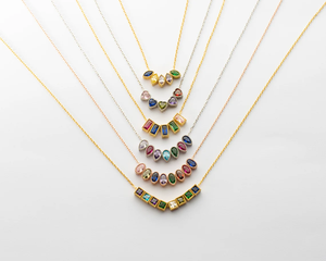 <span class=keywords><strong>HOYA</strong></span> Exquisite High-End Sterling Silber personal isierte Birth stone Anhänger Halskette mit Zirkon zum Geburtstag der Freunde - Product Image 1