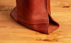 Wine <b>Bag</b> <b>Personalized</b> Leather Caddy Handmade Holder Custom Sleeve Wine Accessories Housewarming <b>Gifts</b> LEB-0041C - Product Image 6