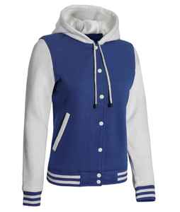 Vêtements décontractés personnalisés Letterman Vestes universitaires personnalisées grande taille Veste à capuche classique de baseball pour femmes Veste universitaire - Product Image 5