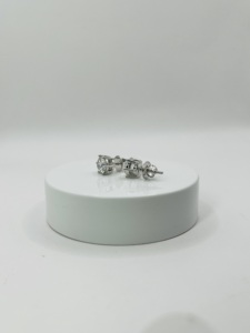 Clous en diamant de laboratoire certifiés GIA, pureté VS1, 4,00 carats, or blanc 14 carats, minimalistes, unisexes, pour mariage, fiançailles, fête, anniversaire, cadeau - Product Image 5