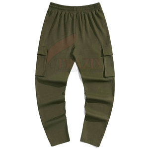 กางเกงคาร์โก้ผู้ชายดีไซน์ใหม่ เอวกลาง ผ้าฝ้าย ระบายอากาศ เป็นมิตรกับสิ่งแวดล้อม ปิดด้วยเชือกผูก ราคาสุดคุ้ม - Product Image 2