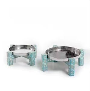 Soportes para servir pasteles decorativos de metal y nácar de último diseño altamente duraderos y superventas - Product Image 2