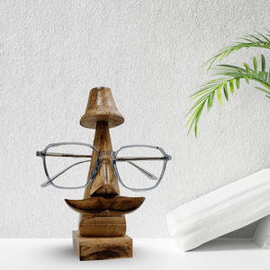 Soporte de Madera para Gafas con Diseño de Bigote, para Exhibición y Almacenamiento de Lentes - Product Image 5