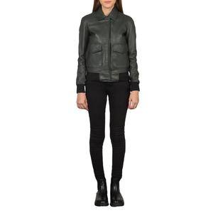 Veste en cuir véritable classique pour femme D-Ride Moto, noire, col montant, respirante, durable, confortable, vêtements décontractés d'hiver, OEM - Product Image 1