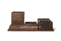 Nouveauté : Organiseur de bureau moderne personnalisé pliable en bois fait main, porte-stylos pour bureau et maison, directement de l'usine