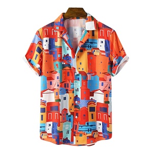 เสื้อฮาวายผู้ชายน้ำหนักเบา เนื้อผ้าดีที่สุด ขายดีที่สุด กำลังเป็นที่นิยม ราคาขายส่ง เสื้อผู้ชายพร้อมโลโก้/สีตามสั่ง - Product Image 1