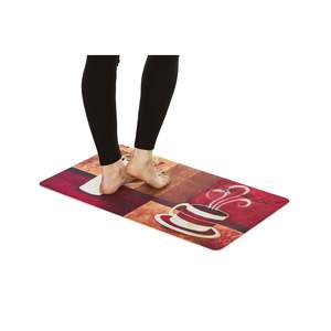 Set di 2 Tappetini da Cucina Moderno Dahlia Cafe Comfort, in Poliestere Premium e Schiuma PVC, con Motivo Intrecciato, Lavabili, per Ufficio e Bagno - Product Image 3