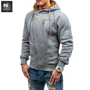 Sudadera con capucha para hombre, prenda deportiva masculina de alta calidad con cremallera, estilo Hip Hop, ideal para exteriores - Product Image 3