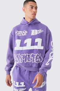 Nuevo Chándal Holgado con Capucha Estilo Moto, Diseño Color Block Personalizado, Apliques, Estilo Casual, Grueso, Color Marrón - Product Image 5