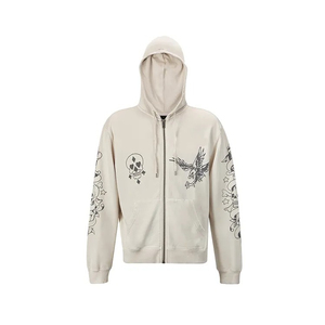 2025 gros hiver lourd Vintage surdimensionné pull à capuche hommes 500Gsm respirant 100% coton polaire sérigraphie acide - Product Image 3