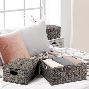 Cajas de tejido de alta calidad, caja organizadora de jacinto de agua, contenedores de almacenamiento para cocina y sala de estar - Product Image 3