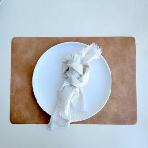 Manteles Individuales Modernos de Cuero Genuino para Mesa de Comedor de Restaurante, Resistentes, Antiolores, Cómodos, Antideslizantes, Impermeables y Lavables - Product Image 5